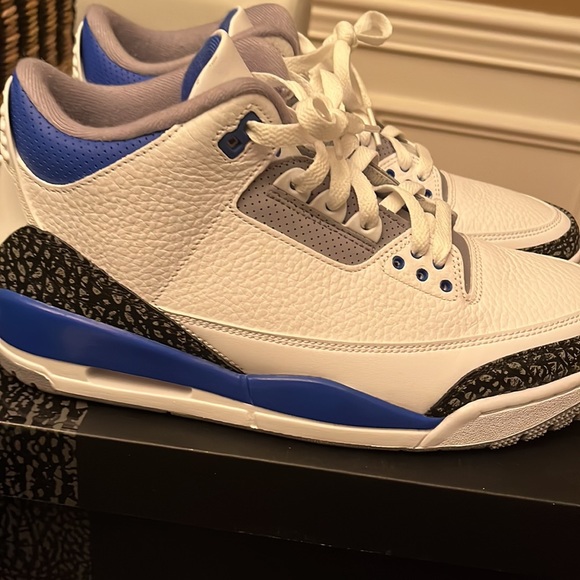 Air jordan retro 3 racer blue sz.10.5 worn once - Picture 3 of 7